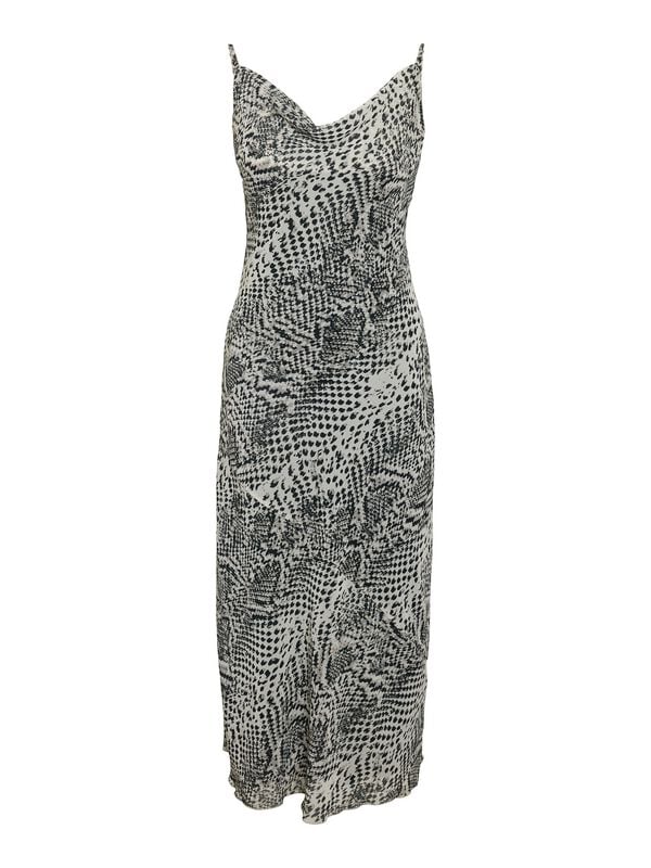 5715824105798 - NMAMIRA SINGLET CHIFFON DRESS NOOS Langes Kleid schwarz beige in L 5715824105798 - NMAMIRA SINGLET CHIFFON DRESS NOOS Langes Kleid schwarz beige in L