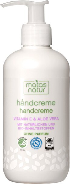 5719807802339 - MATAS Natur Handcreme mit Bio-Aloe Vera und Vitamin E 240 ml 5719807802339 - MATAS Natur Handcreme mit Bio-Aloe Vera und Vitamin E 240 ml