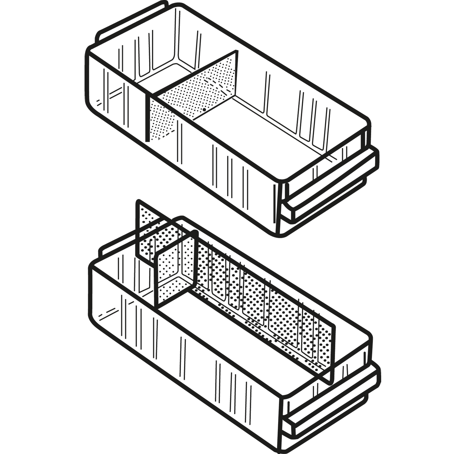 5733439102032 - Trennwände für Schubladen-Magazin (b x h x t) 87 x 49 x 18 mm Inhalt 24 St - Raaco