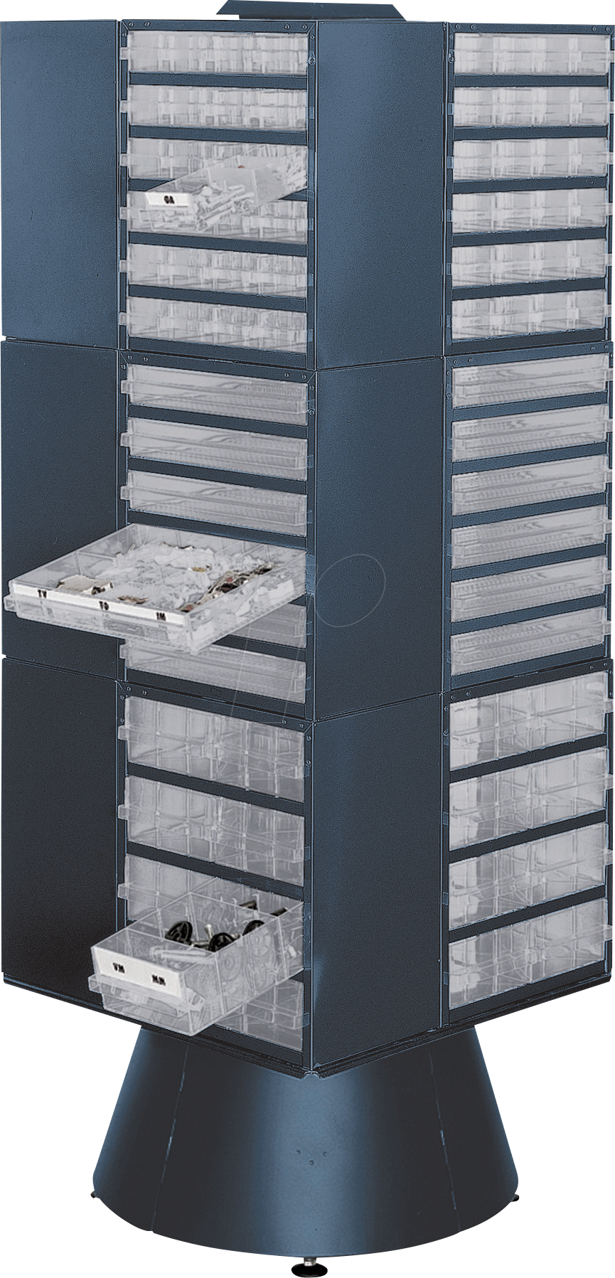 5733439137607 - Serie 250 Drehturm für Schubladen-Magazine (L x B x H) 880 x 880 x 1600 mm Anzahl Fächer 12 Inhalt 1 St