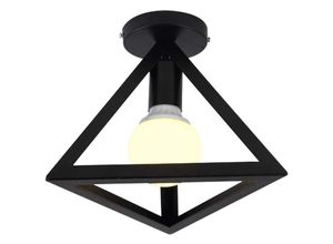 5788799844306 - Industrie Deckenleuchte E27 Retro Deckenlampe für Schlafzimmer Wohnzimmer Schwarz
