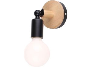 5788799844450 - Modern Wandleuchte Innenbeleuchtung Wandlampe E27 Wohnzimmer Loft Bar Esszimmer Schwarz