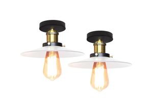 5788799844771 - 2 Stückee Industrielle Deckenleuchte Retro Metall Deckenlampe E27 Kronleuchte Schlafzimmer Wohnzimmer KücheSchwarz