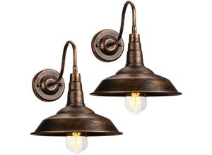 5788799844818 - 2 Stückee Wandlampe Retro Wandlampe deko Industrielle Lampe für Büro Küche Wohnzimmer