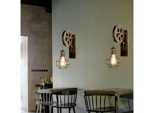 5788799847390 - Wottes - Retro Industrial Pendelleuchte Innenbereich Hängeleuchte Metall Kronleuchter Schwarz für Wohnzimmer Café Küche Bar