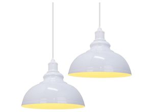 5788799847635 - Modern Hängeleuchte Mattweiß Pendelleuchte Metall Deckenlampe Pendelleuchte Wohnzimmerleuchte