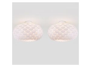 5788799849776 - E27 Modern Deckenlampe pp Deckenleuchte Kreative Innen Pendelleuchte für Wohnzimmer Schlafzimmer Küche Ø28CM 2 Stücke