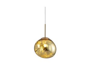 5788799850932 - Wottes - Modern Pendellampe Design Kreative Lampenschirm Hängeleuchte Höhenverstellbare Kronleuchter - Golden Ø15CM