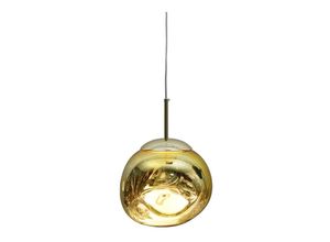 5788799850956 - Wottes - Modern Pendellampe Design Kreative Lampenschirm Hängeleuchte Höhenverstellbare Kronleuchter - Golden Ø27CM