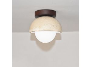 5788799852219 - Wottes - Nordic Deckenleuchte Rund Deckenlampe Holz Acryl Travertin Küchenlampe für Schlafzimmer Flur Keller - Kaltweiß Licht