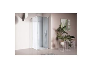 5896542559732 - Abitare - Rechteckige Duschabtrennung 70x85 cm mit polierten Chromaluminiumprofilen und transparenter Paneeloberfläche – America 4