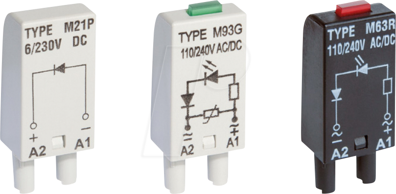 5900005107443 - RPL LV M93G - LED-Anzeige + Varistor 110 240 V AC DC LED grün