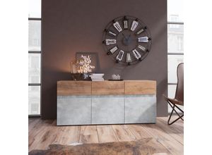 5900355145782 - Lowboard INOSIGN Rimini Sideboards Gr B H T 1349 cm x 59 cm x 40 cm 3 braun (atelier hell kastanie breslau) Lowboards Breite 135 cm