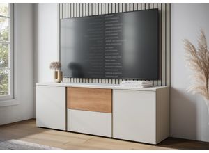 5900355212965 - Lowboard INOSIGN HAMM Sideboards Gr B H T 161 cm x 56 cm x 40 cm 2 St beige (cashmere karamelleiche) Breite ca 161 cm