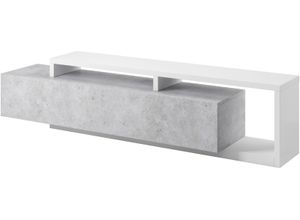 5900488556714 - Lowboard HELVETIA Bota Sideboards Gr B H T 219 cm x 52 cm x 45 cm weiß (weiß betonoptik) Lowboards Breite 219 cm