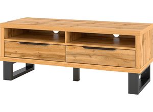 5900488566232 - Lowboard HELVETIA Halle Sideboards Gr B H T 124 cm x 50 cm x 50 cm 2 braun (wotan eichefarben schwarz) Lowboards Breite ca124 cm