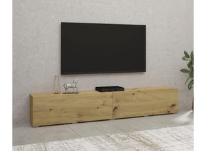 5900488580689 - Lowboard HELVETIA Ava Sideboards Gr B H T 180 cm x 345 cm x 295 cm artisan artisan braun (eichefarben artisan) Lowboards