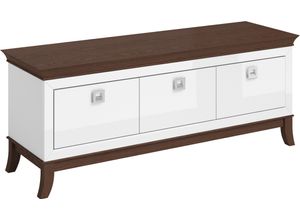 5900488584960 - Lowboard Tisaro Sideboards Gr B H T 160 cm x 63 cm x 44 cm weiss-eiche schokolade weiss hgl 3 weiß (weiß eiche schokolade hgl) Lowboards Breite 160 cm