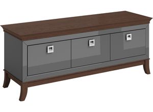 5900488585059 - Lowboard Tisaro Sideboards Gr B H T 160 cm x 63 cm x 44 cm antrazit-eiche schokolade antrazit hgl 3 grau (antrazit eiche schokolade antrazit hgl) Lowboards Breite 160 cm