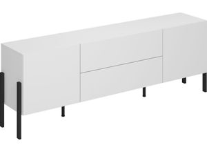 5900488588227 - Lowboard INOSIGN JukonBreite 200 cm moderne grifflose TV-Kommode2 Türen 2 Schubladen Sideboards Gr B H T 200 cm x 70 cm x 40 cm weiss matt 2 St weiß (weiß matt) TV-Schrank mit viel Stauraum TV-Board push-to-open-Funktion