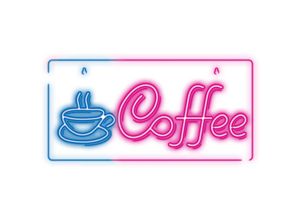 5900495064110 - Forever Light - Neon led Zeichen Licht usb led Licht Home Leuchtschild Nachtlicht Coffee-Rosa Blau