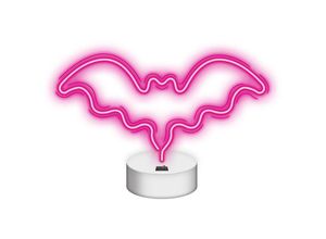 5900495072405 - Forever Light - Neon led Zeichen Licht Batterie   usb led Licht Home Leuchtschild Nachtlicht Fledermaus-Pink