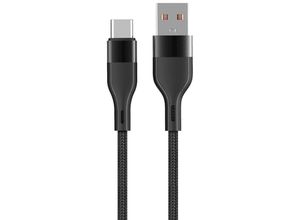 5900495076724 - Maxlife MXUC-07 Kabel USB - USB-C 10 m 3A schwarz nylon