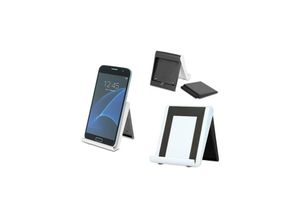 5900495512666 - Mini Portabler Handy Halter Büro Tisch Ständer Halterung Multi Winkel (bis 180 Grad) Faltbar Klappbar Gummi Desktop Smartphones