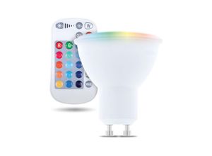 5900495847690 - Forever Light - GU10 led rgb 5W Ersetzt 25W Lampe mit Fernbedienung Glühbirne Farbwechsel 250 Lumen Energiesparlampe Glühlampe Energieklasse a+