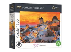 5900511261950 - UFT Puzzle 1500 - Romantic Sunset Santorini