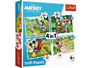 5900511346046 - Disney Standard Characters - 4 in 1 Puzzle - Mickey Mouse nice day