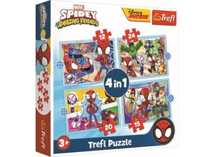 5900511346114 - Puzzle - Spidey and his Amazing Friends - Spideys Team (4in1) Boden