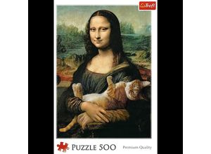 5900511372946 - Puzzle - Mona Lisa and purring kitty (500 pieces) Boden