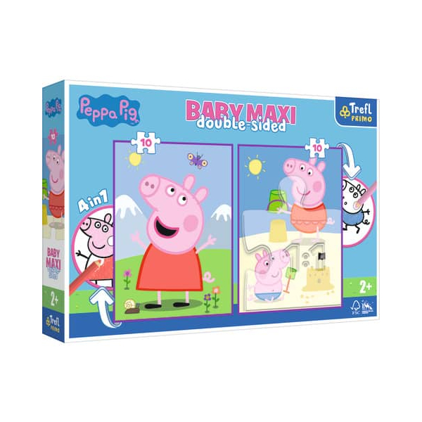 5900511430011 - Peppa Pig - Primo Baby MAXI Puzzle + Malvorlage 2x10 Teile Peppa Pig