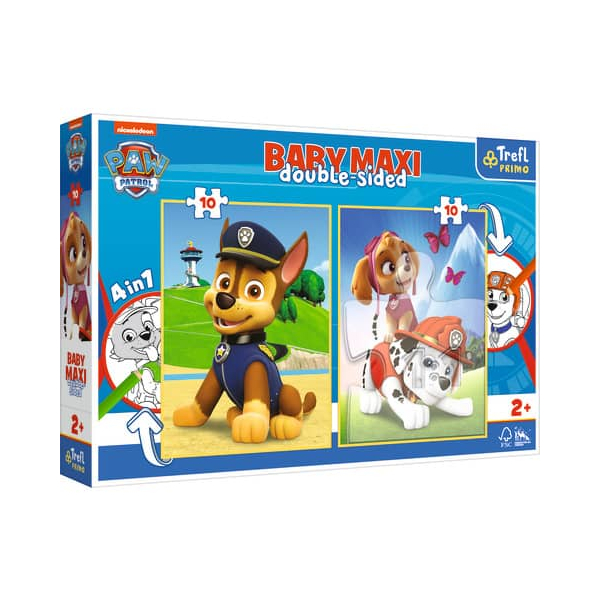 5900511430035 - PAW Patrol - Primo Baby MAXI Puzzle + Malvorlage 2x10 Teile PAW Patrol