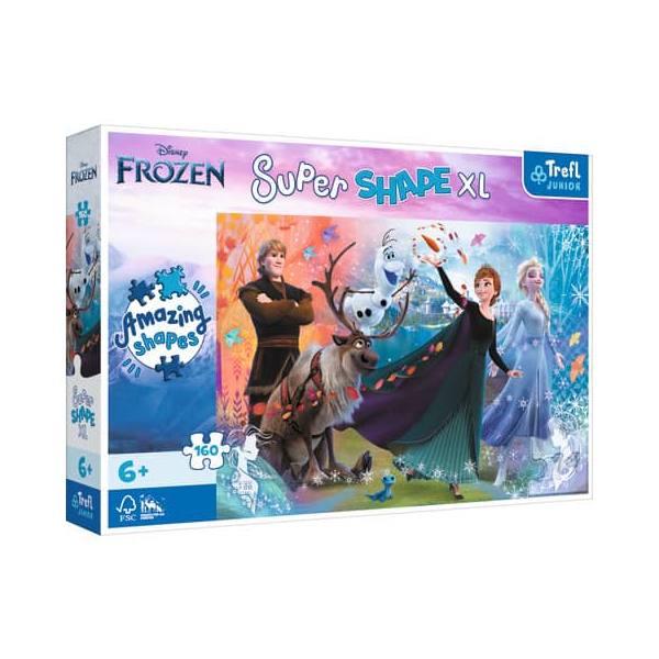 5900511500226 - Disney Frozen   Die Eiskönigin - Junior Super Shape XL Puzzle 160 Teile - Disney Frozen