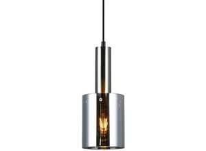 5900644311249 - Sardo - Moderne hängende Anhänger Satin Nickel 1 Licht mit Glas Smoky Shade E27 - Italux