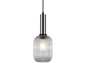 5900644311454 - Antiola - Modernes hängendes hängendes Satin Nickel 1 Licht mit klarem Schatten E27 - Italux