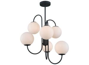 5900644312819 - Gela - Industrie- und Retro-hängender Anhänger Black 6 Light mit weißem Farbton G9 - Italux