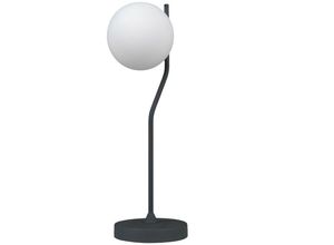 5900644312864 - Carimi - Moderne Tischlampe Satin Black 1 Light mit weißem Schirm G9 - Italux