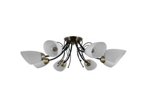 5900644314387 - Cristina - Stilisierte Flush Deckenleuchte Schwarz Antik Bronze 8 Light mit weißem Farbton E27 - Italux