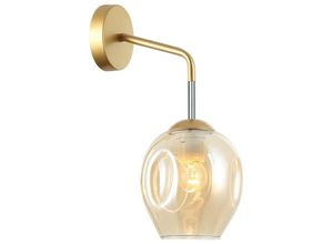 5900644314455 - Borgo - Moderne Wandleuchte Golden Honey 1 Light mit Bernsteinschirm E27 - Italux