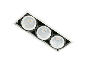 5900644326649 - Vertico Triple 3000K - Moderne technische LED-Deckeneinbau weiß schwarz warmweiß 3000K 4200lm - Italux