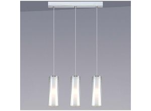 5900644344384 - Carole - Moderne hängende Pendelleuchte Chrom 3 Licht mit Glasschirm E27 - Italux