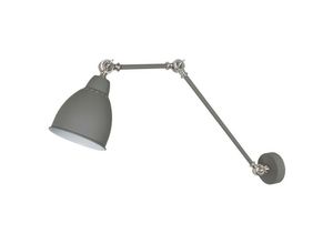 5900644434078 - Sonny - Industrie- und Retro-Wandleuchte Satin Grey 1 Light mit grauem Schirm E27 - Italux