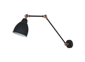 5900644434085 - Sonny - Industrie- und Retro-Wandlampe Graphit rotes Kupfer 1 Licht mit Graphitschirm E27