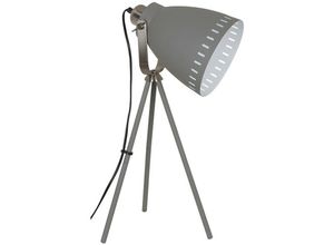 5900644435136 - Franklin - Industrie- und Retro-Stehlampe Satin Grey 1 Light mit grauem Schirm E27 - Italux