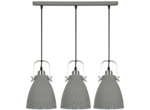 5900644435259 - Franklin - Industrie und Retro hängender Anhänger Satin Grey 3 Light mit grauem Farbton E27 - Italux