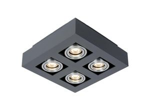 5900644438007 - Casemiro - Modernes oberflächenmontiertes schwarzes Aluminium 4-Licht GU10 - Italux