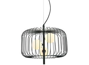 5900644439561 - Daren - Modern Hanging Pendant Black 3 Light mit schwarzem weißem Farbton G9 - Italux